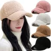 Gorras de bola Sombrero de piel falsa de invierno para unisex Moda Fuzzy Hip Hop Lambswool Snapback Teddy Velvet Espesar Cálido Béisbol Mujeres