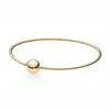 Rose Gold Ball Clasp Essence Collection pärlstav armband fit Snake Chain Fashion Armband Bangle 925 Sterling Silver Bead Charm 240118