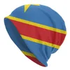 Berretti Zaire Cappelli a cuffia Bandiera del Congo Kinshasa Cappello a maglia Adulto Unisex Divertente Avvolgere la testa Beanie Inverno Hippie Design Caps