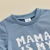 Clothing Sets Toddler Baby Boy Girl Summer Outfits Mama Is My Ie Short Sleeve T-Shirt Elastic Waist Shorts 2Pcs Clothes Set
