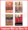 Teayason conjunto de maquiagem labial 5 pçs mini batom líquido fosco lipgloss cor nude kit de maquiagem 4 estilos8479935