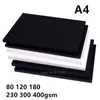 80-400GSM Högkvalitativ A4 Black White Kraft Paper DIY Handmake Card Making Craft Paper Thick Paperboard Cardboard 240122