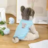 犬のアパレルソフト通気性ベスト子犬ペット猫シャツ服小さな服ワッフルパターンかわいいカジュアル
