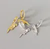 Silvology 925 Sterling Silver Parrot Hoop Earrings Micro Zircon Animal Creative ELegant Cute Earrings For Women 2020 New Jewelry8438638