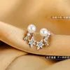 Boucles d'oreilles Mini Design Cool, étoiles exquises, hexagramme, perle ronde, Zircon brillant, Clip d'oreille sans trou pour filles et femmes