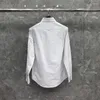 Camisas casuais masculinas branco causal moda farelos listrado manga longa masculino primavera regular ajuste formal negócio social