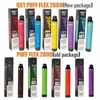 Original Puff Flex 2800 sbuffi QST 2800 usa e getta 24 gusti e-sigarette kit dispositivo disattivabile vape Batteria 850mah Codice di sicurezza vaporizzatore preriempito 8ml vaper