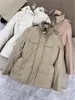 Women Trench Coats Autumn and Winter loro Mink Collar Hat Windbreaker Coats piana