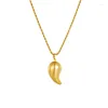 Chains MEYRROYU 316 Stainless Steel 2024 Gold Color Drop Shape Pendant Necklace For Women Luxury Anniversary Exquisite Jewelry Gift