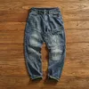 Men's Jeans Riding Pants Motorcycle American Vintage Do Old Heavy Patch Cargo