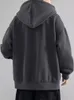 Vêtements pour hommes Sweat-shirt noir à fermeture éclair complète pour hommes Sweats à capuche Solide Bienvenue Deal Années 90 Vintage Drôle Chaud Luxe Coton Overfit 240123