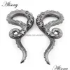 Nose Rings Studs Alisouy 2Pcs Copper Octopus Ear Weights Plugs Tunnels Spiral Taper Cartilage Earrings Gauges Expander Stretcher P Dhtrz