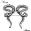 Anneaux de nez Goujons Alisouy 2pcs cuivre Octopus oreille poids bouchons tunnels spirale conique cartilage boucles d'oreilles jauges extenseur civière P Dhtrz