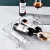 Wine Rack Stackable Fridge Organizer Kitchen Bottle Storage Can Holder kitchen Organization 240125