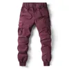 Calças de carga dos homens jogging calças casuais algodão comprimento total militar dos homens streetwear trabalho tático calças treino plus size 240127