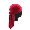 Berets unisex długie mężczyźni kobiety aksamitne oddychające bandana kapelusz durag do doo du rag tył