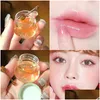 Lip Balm Pink Cherry Honey Moisturizing Peach Natural Unisex Mask Nourishing Fade Lines Blam Care Drop Delivery Health Beauty Makeup Dhxip