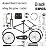 Fai da te retrò modello di bicicletta ornamento in lega di metallo mini bici scorrevole versione assemblata collezione regali giocattoli per bambini adulti ragazzi 240125