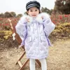 Piumino 2024 Giacca invernale per ragazze Moda Unicorno Lucido Impermeabile Capispalla per bambini 3-10 anni Teen Kids Parka Snowsuit