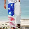 Pantaloni da uomo Uomo Bandiera americana Patriottica per il 4 luglio Hippie Harem Baggy Boho Memory Foam Pretty House Calzino piatto anteriore