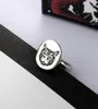 Simpatico anello con lettera gatto per donna Anello in argento placcato di alta qualità Anello con fascino per personalità Fornitura di gioielli di moda1940576