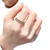 O45g Anillos de banda de joyería de lujo Nuevo Baojia Shilong Luo Patrón recto satinado Para mujer Anillo de pareja liso clásico 18 k Oro rosa Bko6