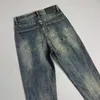 Jeans pour hommes Harajuku Fashion Designer de luxe Vintage Slim Fit Denim pour printemps automne tenue décontractée vêtements rétro hommes