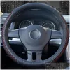 Steering Wheel Covers Ers Car Er Ice Silk Mas Design Comfortable Braid On The Steering-Wheel Volant Mobile Interior Accessories Drop D Otczy