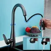 Rubinetti della cucina D Rubinetti dell'acqua fredda Lavello estraibile Rubinetto dell'acqua Miscelatore da piano Spruzzatore a getto Rotazione di 360 gradi