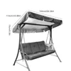 Tents And Shelters Swing Chair Canopy Waterproof Oxford Cloth Top Cover Outdoor Sunshade Rain Grey 190x132x15cm