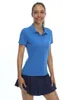 Lu Align Polo Mens Polos Women Golf Quick Dry Short Sleeve Athletic Sport Shirts Tennis Tops Upf 50+ Casual Tshirt Fitness Gym Träning Skjorta Lemon LL Jogger Lu-08 2024