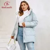 hailuoziプラスサイズの女性ウィンタージャケットxl-6xl厚い女性のアウトウェアスラントポケット高品質のキルティング女性コート1115 240131