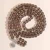 Strand OAIITE 8mm Natural Tea Crystal 108 Mala Beads Bracelet Female Wrapped Yoga Meditation Prayer Balance Male