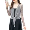 Women's Blouses Trendy Lady Dress Shawl Open Stitch Sun Protection Cardigan Exquisite Prom Matching Ladies Shirt Anti-UV