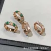 Hw1f Luxury Jewelry Band Rings Baojia Bone Fashionable and Personalized Rose Gold Snake Shaped Index Finger Ring with White Fritillaria Light Luxury High End Design