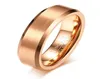 Bague de mariage en carbure de tungstène brossé en or rose de 6 mm pour hommes et femmes, ajustement confortable aux États-Unis et en Europe 1120206