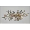 Fermagli per capelli Barrette Sposa pettini Forcine per fiori fatti a mano Strass laterali Copricapo Accessori per gioielli con perle artificiali Consegna a goccia Othqj