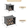 Shoe Rack Organizer with Door 48 Pairs Storage Cabinet Easy Assembly Plastic Adjustable Stackable Detachable 240130