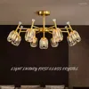 Lâmpadas pendentes para decoração de casaLuzes pendentes de cristal de luxo sala de estar lustre de jantar lâmpada de teto iluminação interior