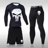 Herren Kompressionssportbekleidung Anzüge Gym Strumpfhosen Trainingskleidung Training Jogging Sport Set Lauf Rashguard Trainingsanzug für Männer 240129