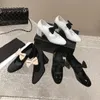 2024 novo designer mary jane sapatos moda feminina versátil arco bombas 100% couro genuíno bloco bombas de salto EU34-41