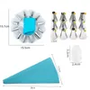 Ferramentas de cozimento Bico multifuncional para decoração de bolo, saco de confeitar de silicone, aço inoxidável, reutilizável, cozinha