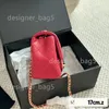 Spiegelkwaliteit Designer tas portemonnee Damestas Tasche luxe schoudertassen bolsos woc mini Handtas kaviaarleer klassiek Flap Envelop portemonnee aan ketting Crossbody