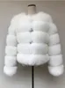 Hjqjljls Faux Fur Płaszcz z długim rękawem Faux Furt Mash Mash