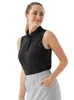 Lu Align Woman Mens Polos Golf Clothes T-shirt Stand Collar Vest ärmlös Polo Sun Golfwear Women Fashion Tops Sportwear Shirts Lemon LL JOGGER LU-08 2024