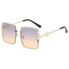 Lunettes de soleil de créateurs Hommes Lunettes de soleil Femmes Lunettes PC Lentille Sans cadre UV400 Femmes Lunettes de mode Lettre de luxe Oversize Adumbral