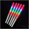 Other Event Party Supplies 100Pcs Lights Christmas Decorations Led Light Up Cotton Candy Cones Colorf Glowing Marshmallow Sticks Imper Otqn5