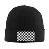 Berets Freemason Checkered Preto e Branco Padrão Bonnet Chapéu Malha Homens Mulheres Moda Unissex Masonic Mason Quente Inverno Beanies Cap