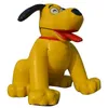 8 mH (26 pieds) avec ventilateur Jeux de plein air personnalisés modèle de chien gonflable ballon animal de dessin animé mignon jaune ou coloré pour la publicité de promotion de magasin