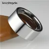 12 mm breedte wolfraamcarbide ring man ring eenvoudige platte band ring gepolijst glanzend 240119